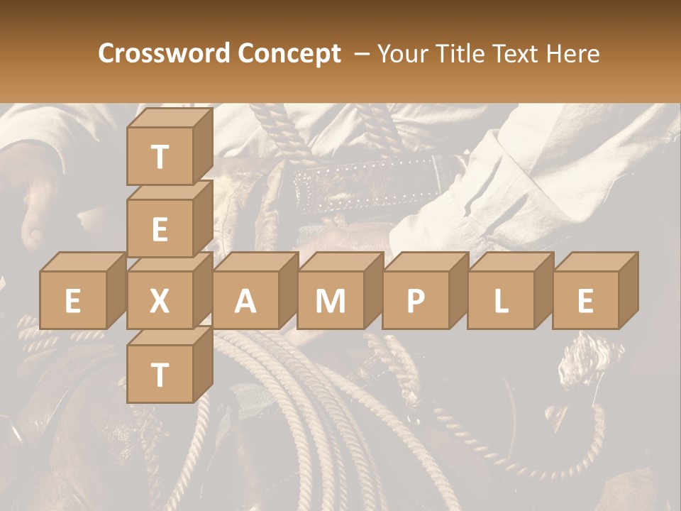 A Man Is Sitting On A Horse Holding A Rope PowerPoint Template