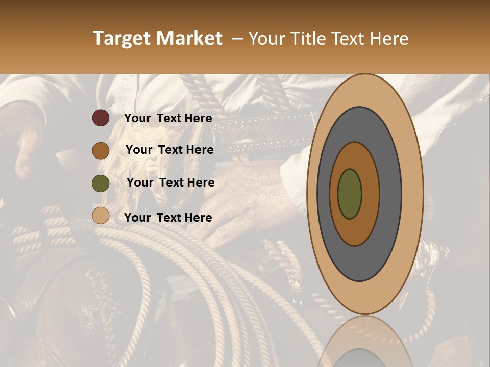 A Man Is Sitting On A Horse Holding A Rope PowerPoint Template