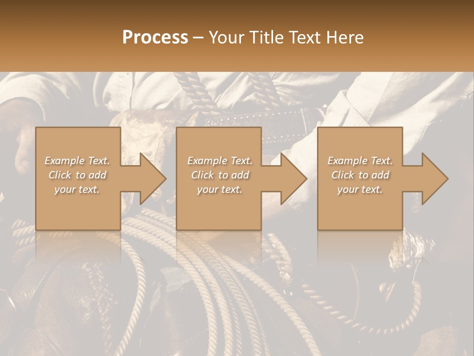 A Man Is Sitting On A Horse Holding A Rope PowerPoint Template