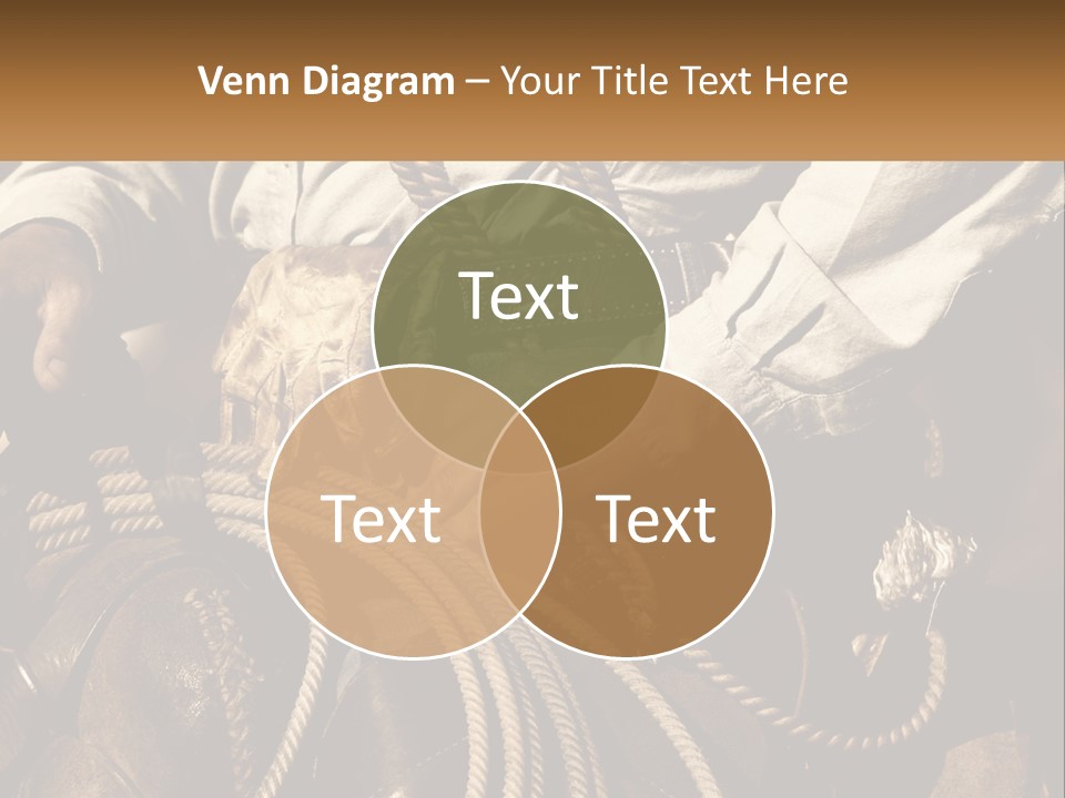 A Man Is Sitting On A Horse Holding A Rope PowerPoint Template