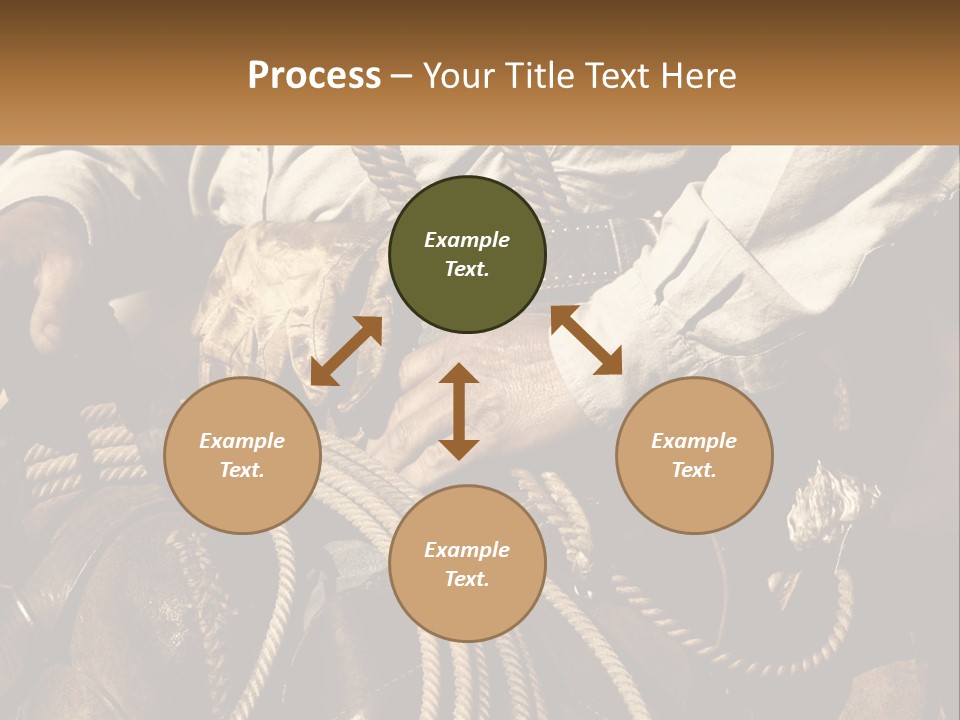A Man Is Sitting On A Horse Holding A Rope PowerPoint Template