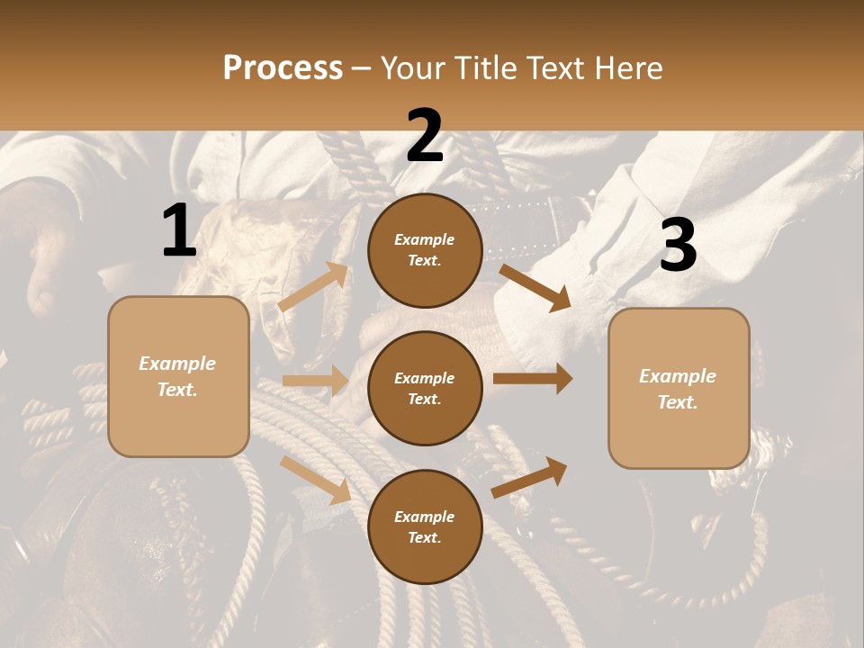 A Man Is Sitting On A Horse Holding A Rope PowerPoint Template