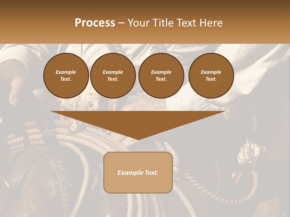 A Man Is Sitting On A Horse Holding A Rope PowerPoint Template