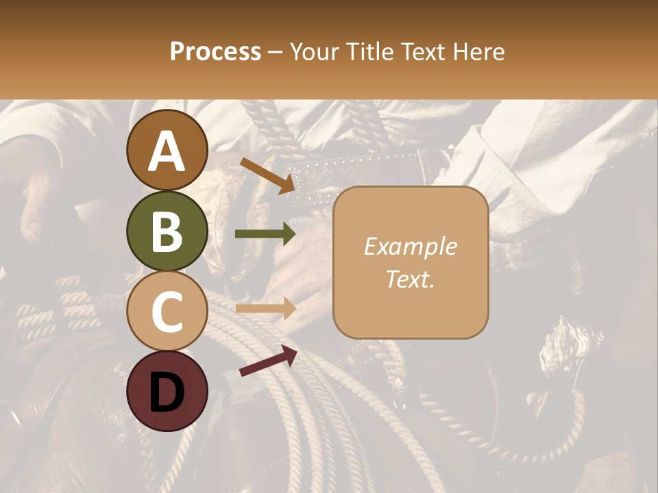 A Man Is Sitting On A Horse Holding A Rope PowerPoint Template