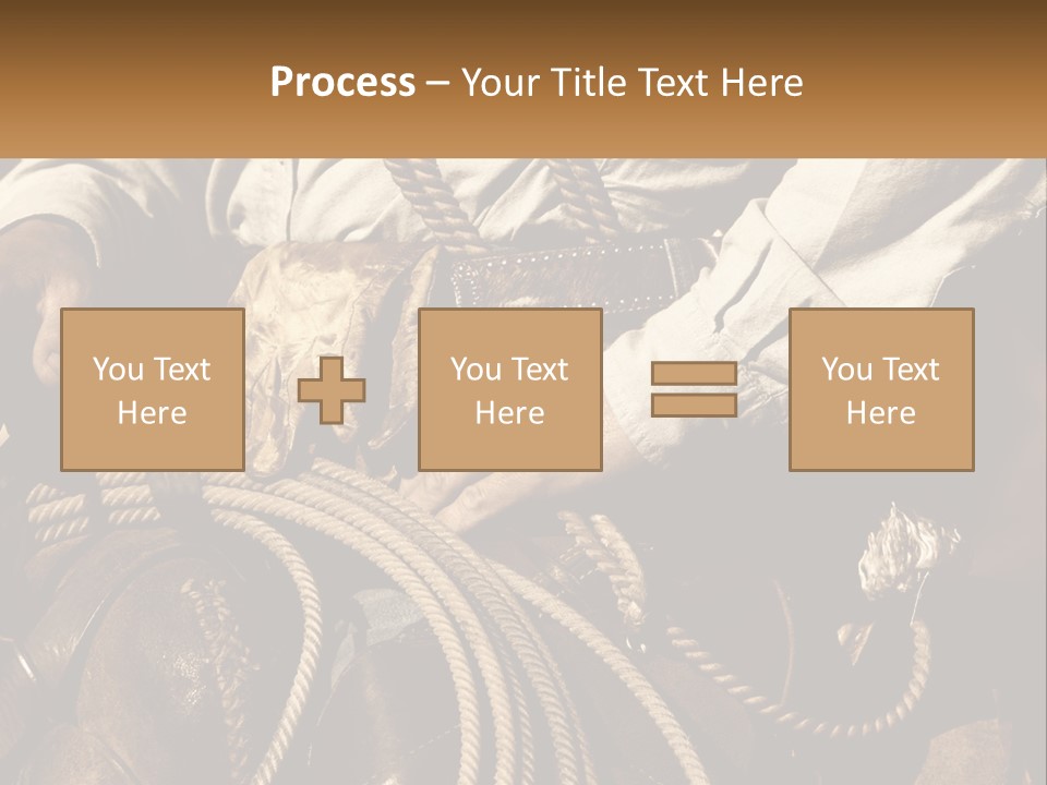 A Man Is Sitting On A Horse Holding A Rope PowerPoint Template