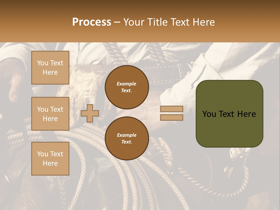 A Man Is Sitting On A Horse Holding A Rope PowerPoint Template