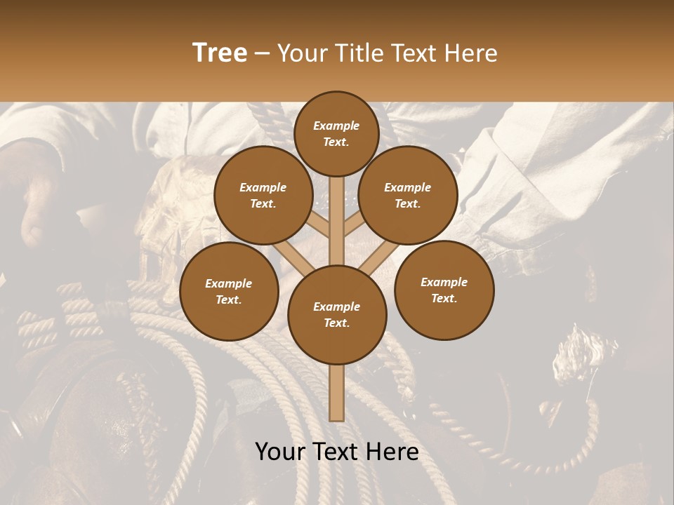 A Man Is Sitting On A Horse Holding A Rope PowerPoint Template