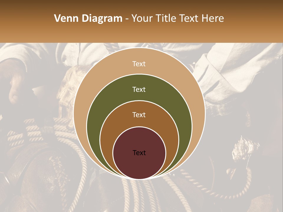 A Man Is Sitting On A Horse Holding A Rope PowerPoint Template