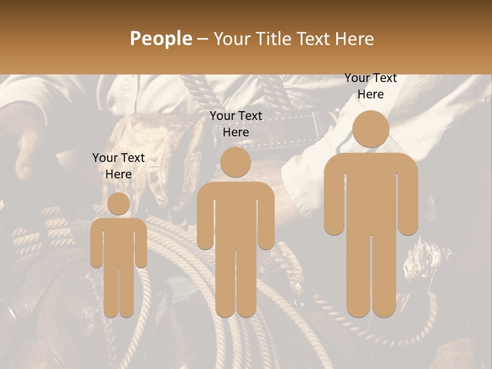 A Man Is Sitting On A Horse Holding A Rope PowerPoint Template