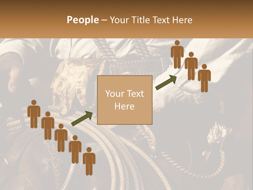 A Man Is Sitting On A Horse Holding A Rope PowerPoint Template
