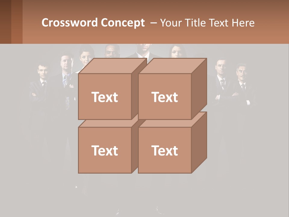 A Group Of Business People Standing In Front Of A Black Background PowerPoint Template