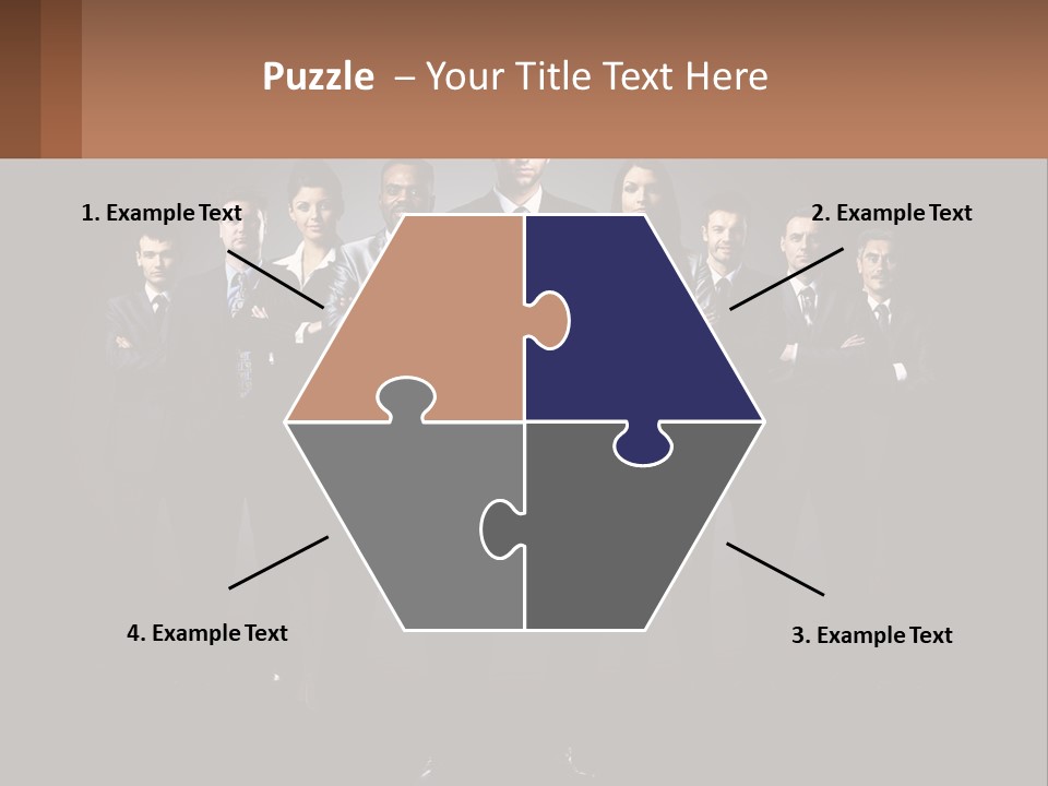 A Group Of Business People Standing In Front Of A Black Background PowerPoint Template