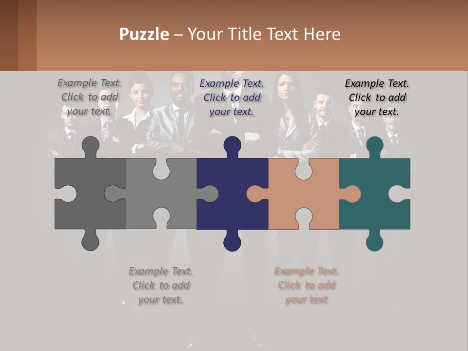 A Group Of Business People Standing In Front Of A Black Background PowerPoint Template