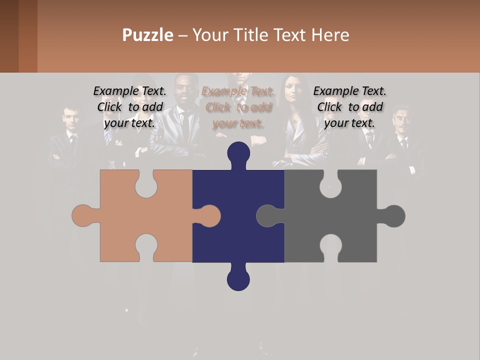 A Group Of Business People Standing In Front Of A Black Background PowerPoint Template