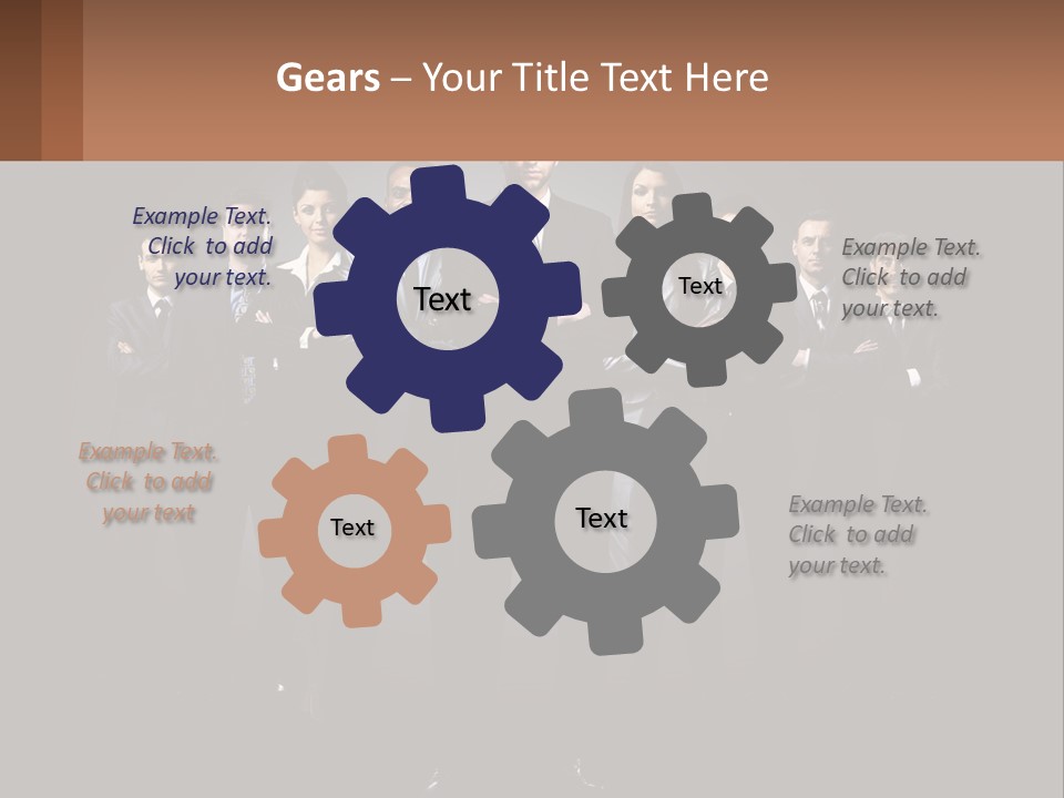 A Group Of Business People Standing In Front Of A Black Background PowerPoint Template