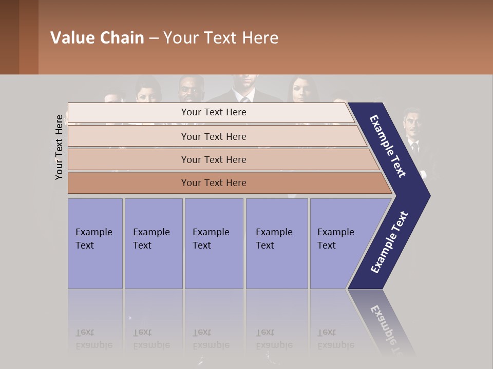 A Group Of Business People Standing In Front Of A Black Background PowerPoint Template