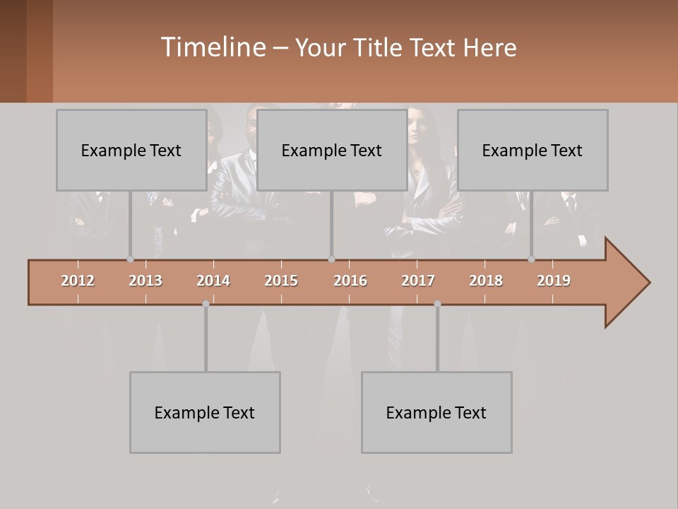 A Group Of Business People Standing In Front Of A Black Background PowerPoint Template