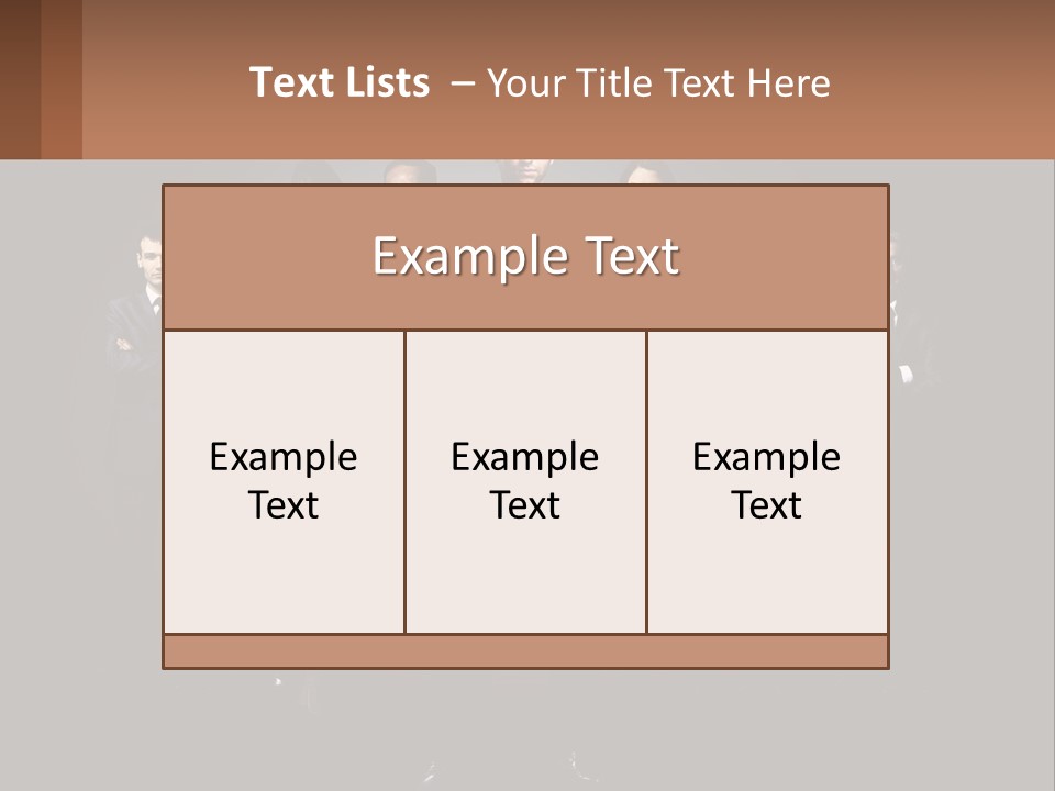 A Group Of Business People Standing In Front Of A Black Background PowerPoint Template