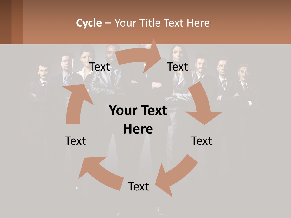 A Group Of Business People Standing In Front Of A Black Background PowerPoint Template