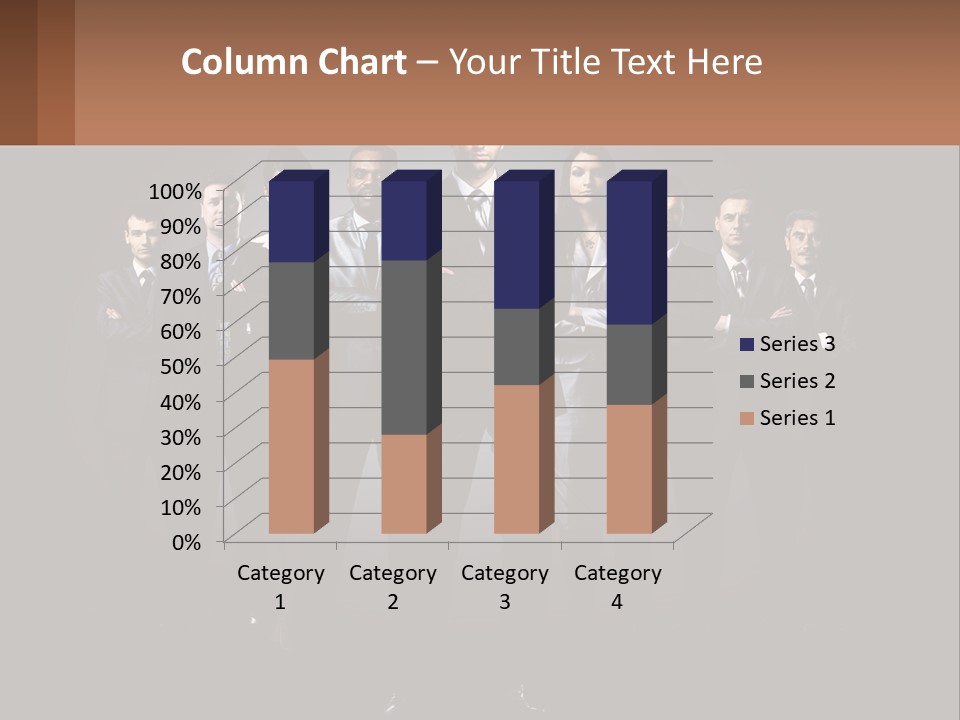 A Group Of Business People Standing In Front Of A Black Background PowerPoint Template
