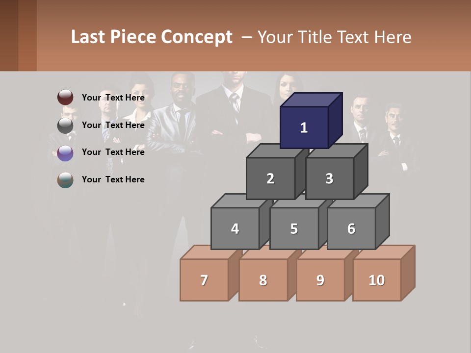 A Group Of Business People Standing In Front Of A Black Background PowerPoint Template