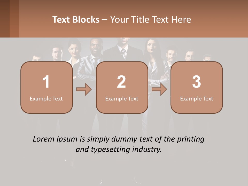 A Group Of Business People Standing In Front Of A Black Background PowerPoint Template