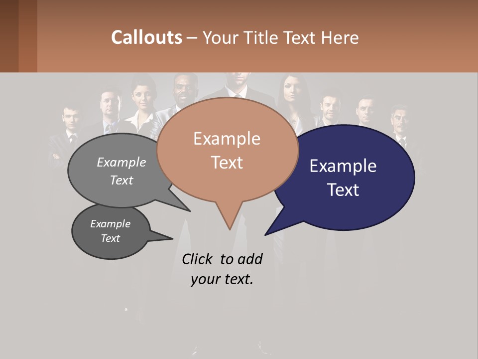A Group Of Business People Standing In Front Of A Black Background PowerPoint Template