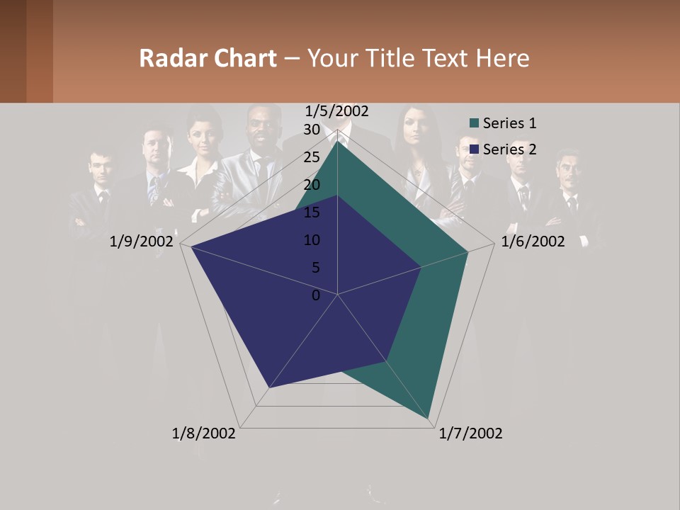 A Group Of Business People Standing In Front Of A Black Background PowerPoint Template
