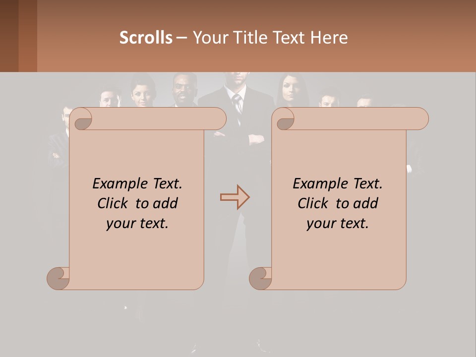 A Group Of Business People Standing In Front Of A Black Background PowerPoint Template