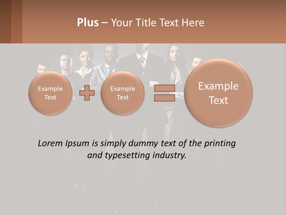 A Group Of Business People Standing In Front Of A Black Background PowerPoint Template