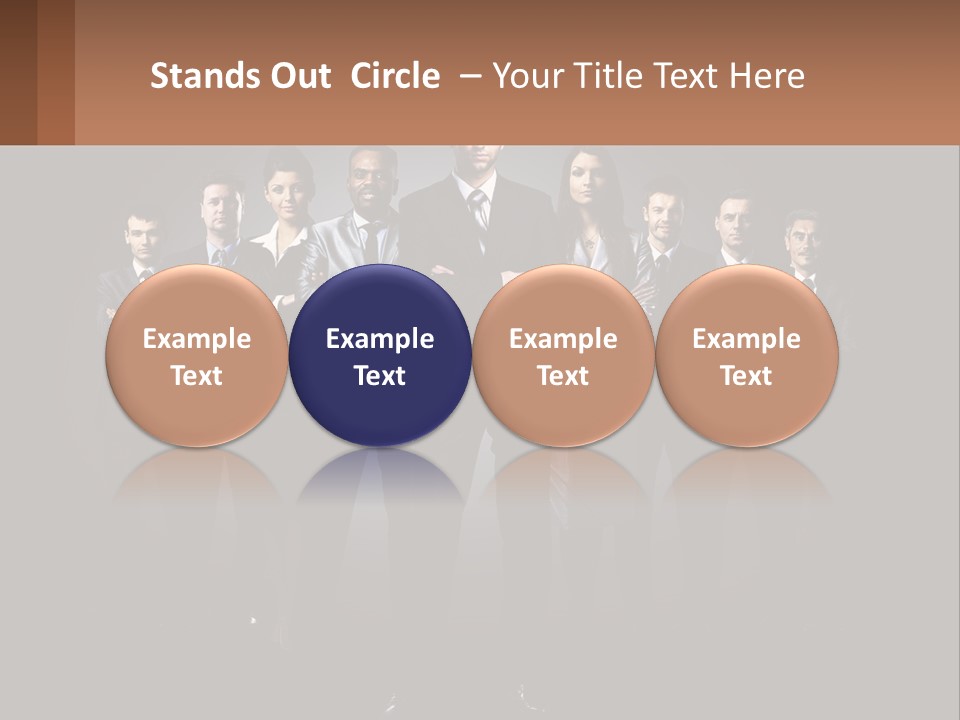 A Group Of Business People Standing In Front Of A Black Background PowerPoint Template