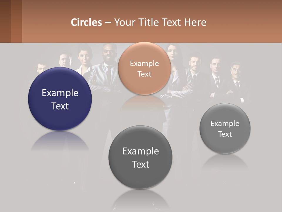 A Group Of Business People Standing In Front Of A Black Background PowerPoint Template