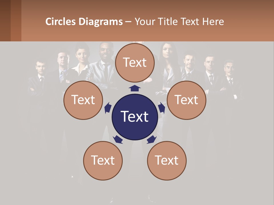 A Group Of Business People Standing In Front Of A Black Background PowerPoint Template