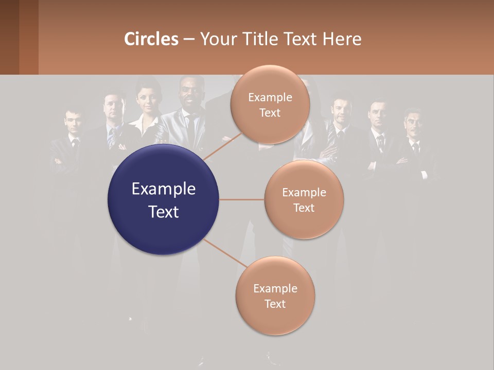 A Group Of Business People Standing In Front Of A Black Background PowerPoint Template