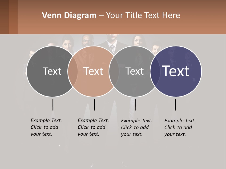 A Group Of Business People Standing In Front Of A Black Background PowerPoint Template