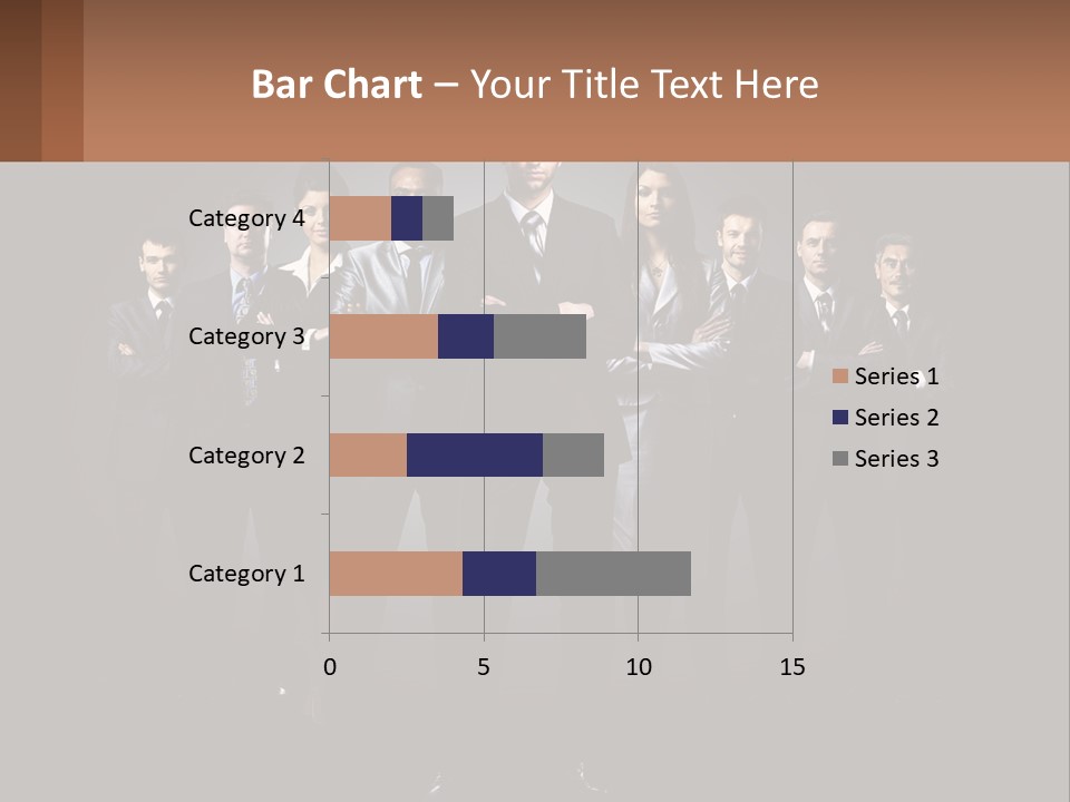 A Group Of Business People Standing In Front Of A Black Background PowerPoint Template