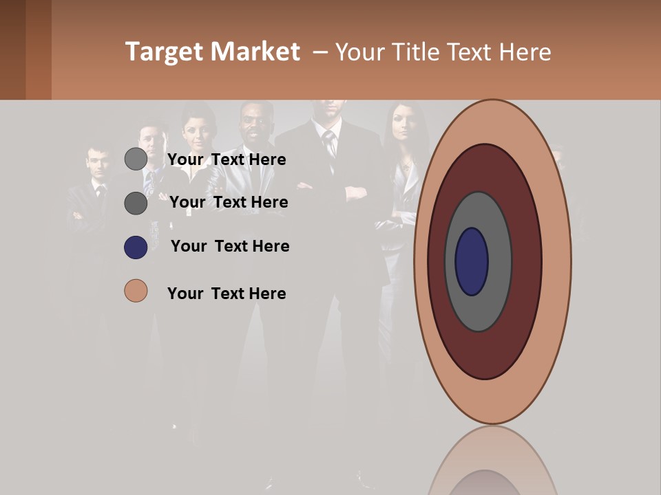 A Group Of Business People Standing In Front Of A Black Background PowerPoint Template