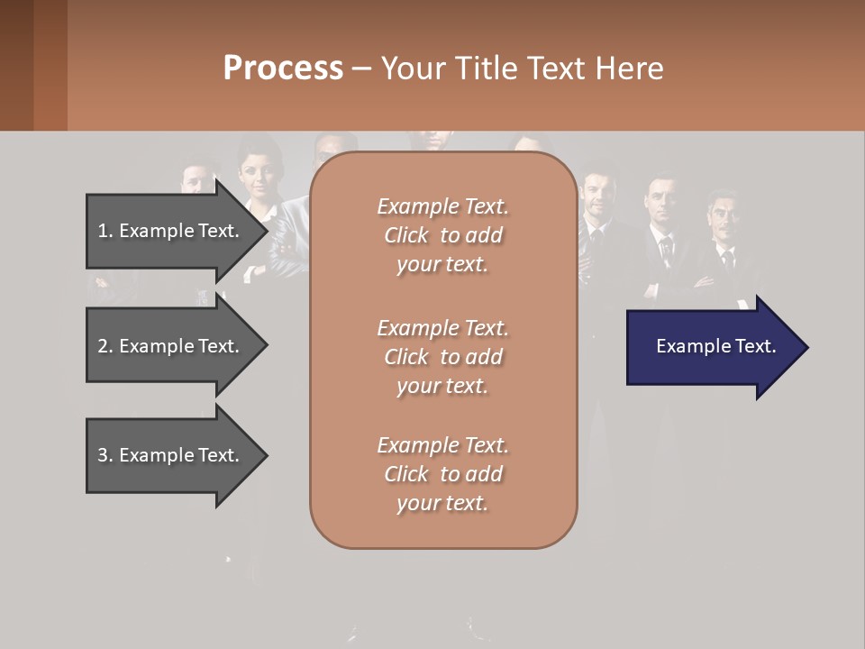 A Group Of Business People Standing In Front Of A Black Background PowerPoint Template