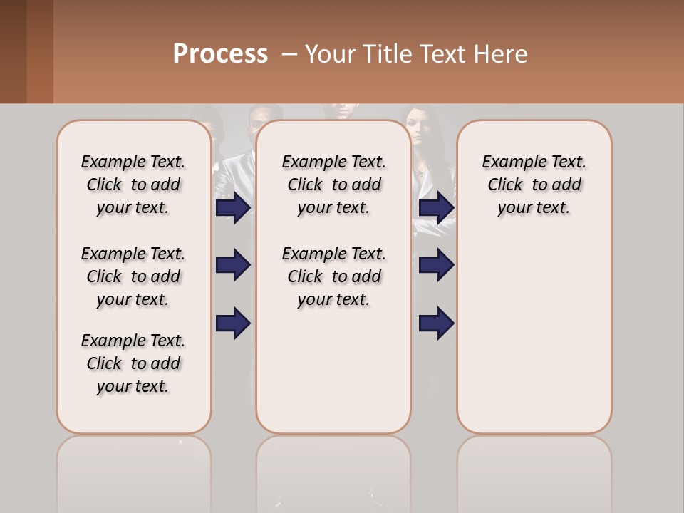 A Group Of Business People Standing In Front Of A Black Background PowerPoint Template