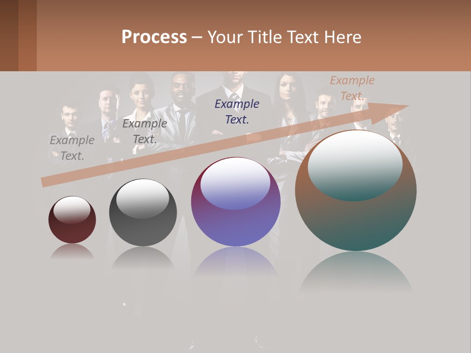 A Group Of Business People Standing In Front Of A Black Background PowerPoint Template