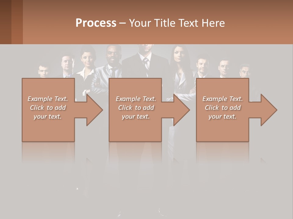 A Group Of Business People Standing In Front Of A Black Background PowerPoint Template