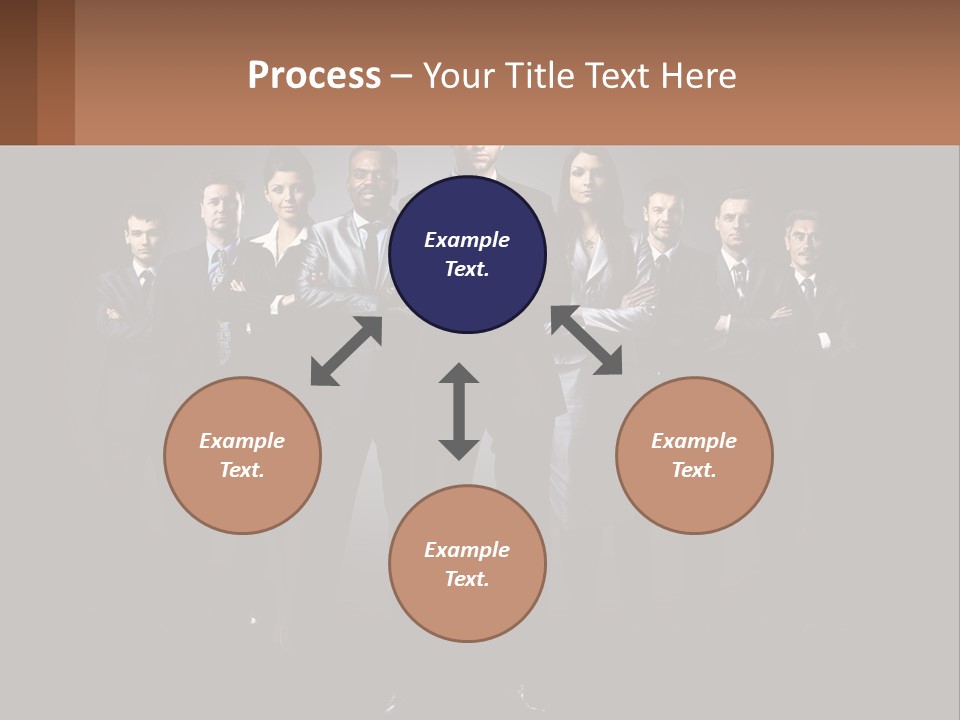 A Group Of Business People Standing In Front Of A Black Background PowerPoint Template