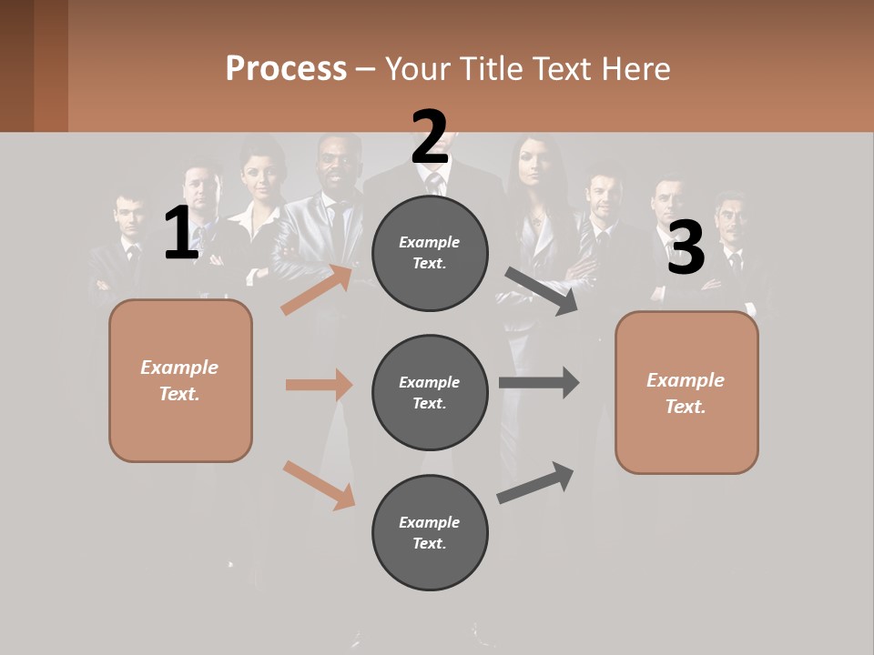 A Group Of Business People Standing In Front Of A Black Background PowerPoint Template