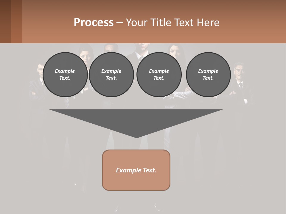 A Group Of Business People Standing In Front Of A Black Background PowerPoint Template