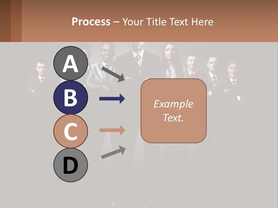 A Group Of Business People Standing In Front Of A Black Background PowerPoint Template