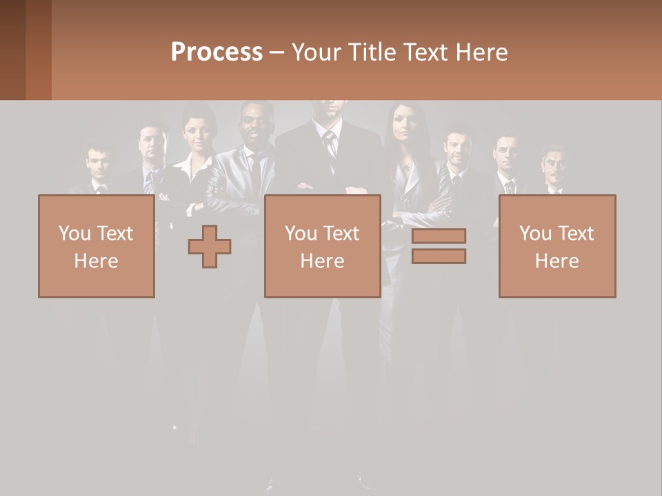 A Group Of Business People Standing In Front Of A Black Background PowerPoint Template