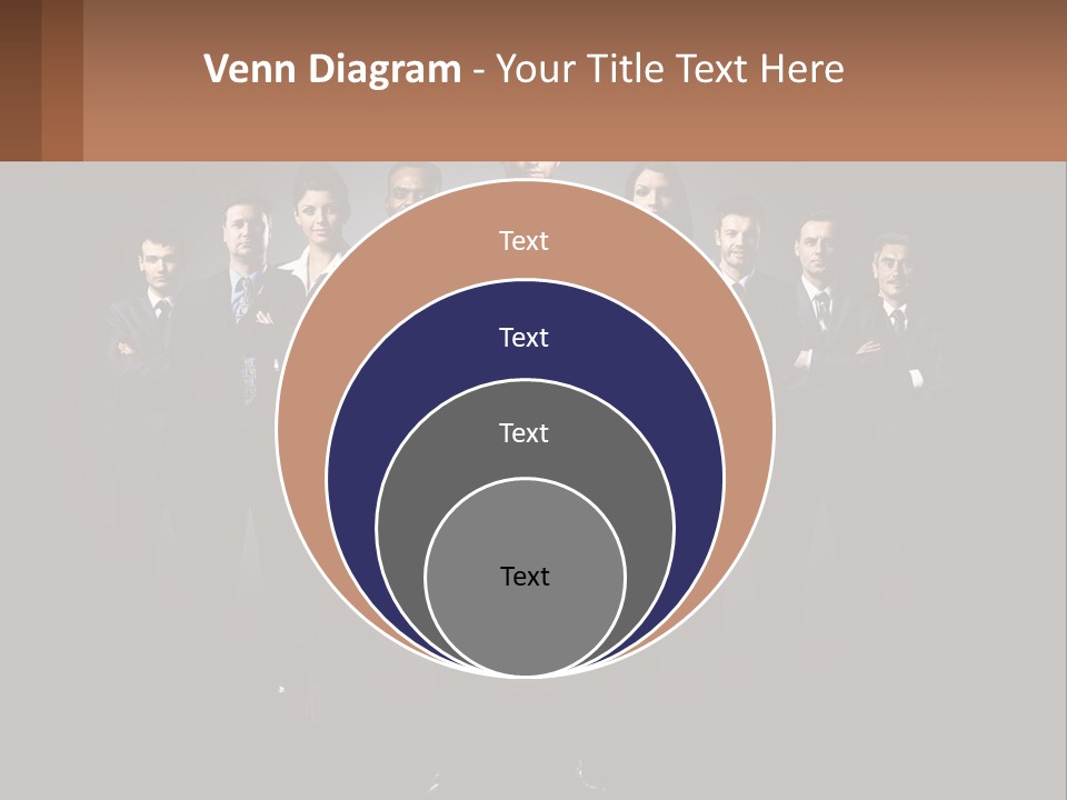 A Group Of Business People Standing In Front Of A Black Background PowerPoint Template