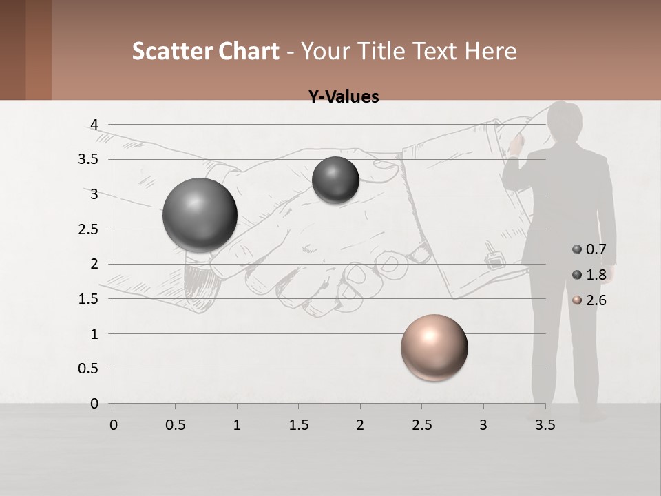 A Man In A Business Suit Standing In Front Of A Wall With A Drawing Of PowerPoint Template
