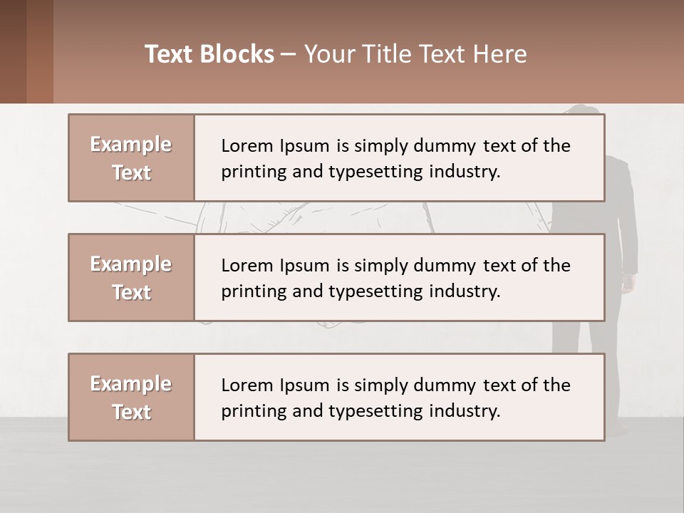 A Man In A Business Suit Standing In Front Of A Wall With A Drawing Of PowerPoint Template