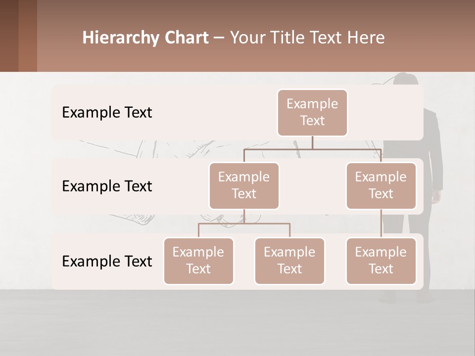 A Man In A Business Suit Standing In Front Of A Wall With A Drawing Of PowerPoint Template